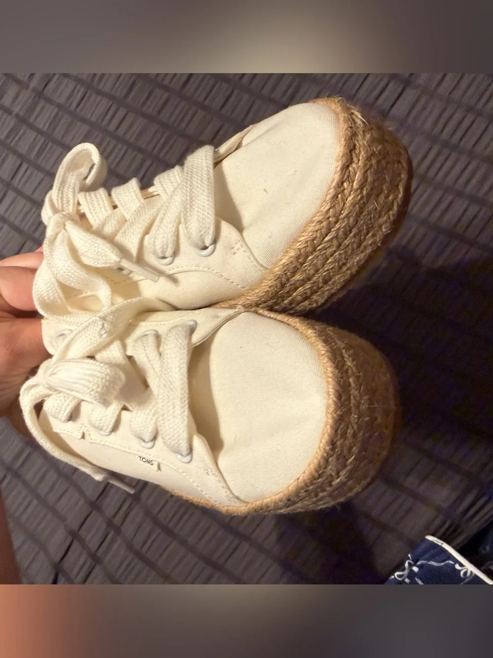 Tom’s women’s platform espadrille sneakers sz 8.5